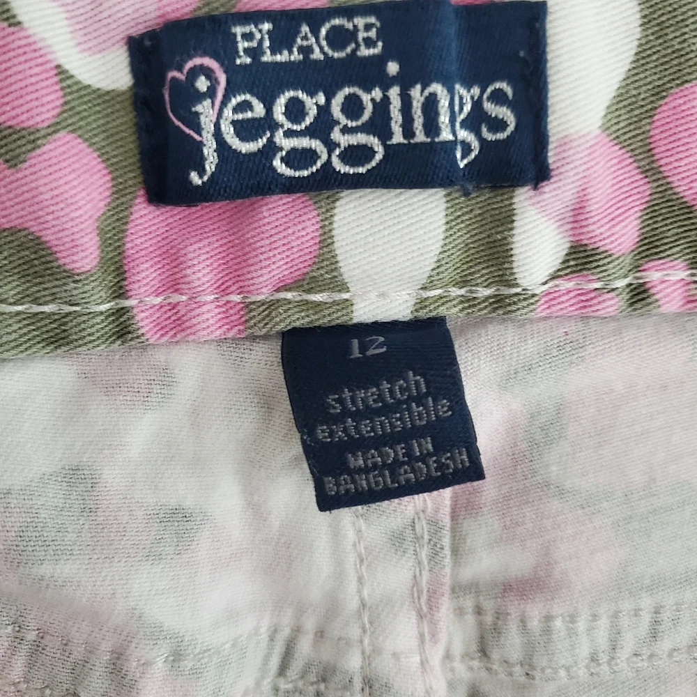 Girls 12 Jeggings Pink Camo Hearts Stretch Pants by‎ Children's Place